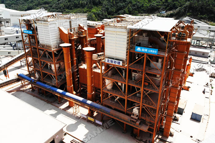 中電建安徽池州長(zhǎng)九(神山)時(shí)產(chǎn)1300噸精品樓站式機(jī)制砂生產(chǎn)線(xiàn)
